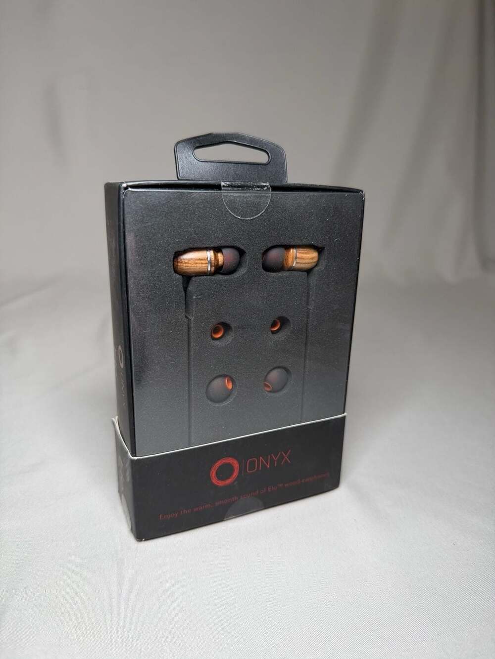 Onyx Elo Premium Genuine Wood Wired In-Ear Headphones (orange)